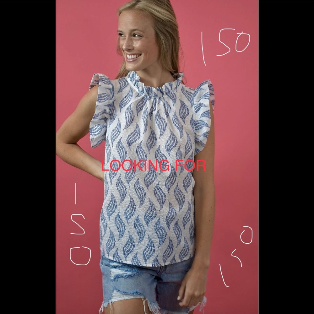 ISO! Looking for this THML top in a small. Anyone seen one on Poshmark? Thanks!